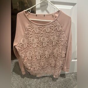 Blush embroidered shirt